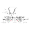 Nut, Pinion & Sprocket Shaft For Harley-Davidson