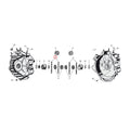 Rollers Crankcase. +.0008 Inch For Harley-Davidson