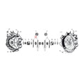 Rollers Crankcase. +.0010 Inch For Harley-Davidson