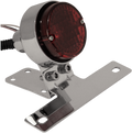 EMGO CLASSIC 21/4" TAILLIGHT W/ LICENSE PLATE MOUNT TAIL LAMP CLASSIC CHR 12V