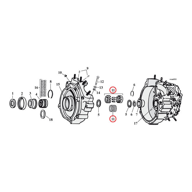 Inner Bearing Race, Pinion Shaft For Harley Davidson