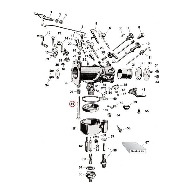 Throttle Shaft, Linkert For Harley-Davidson