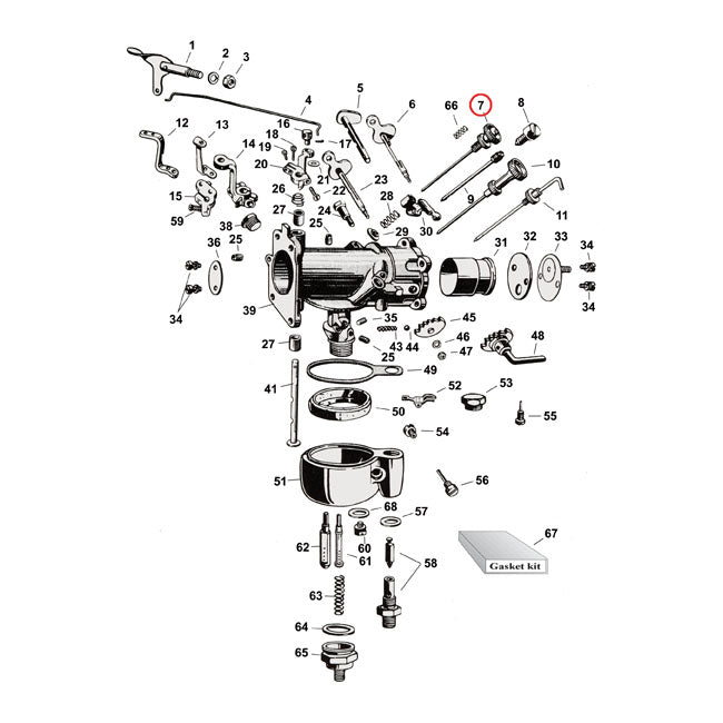 Low Speed Needle Valve, Complete For Harley-Davidson