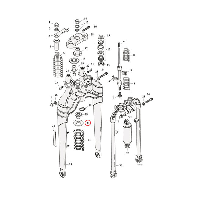 Spring Cup, Compression Spring For Harley-Davidson