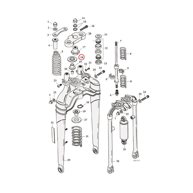 Spring Cup Rebound Spring, Softail Sprin For Harley-Davidson
