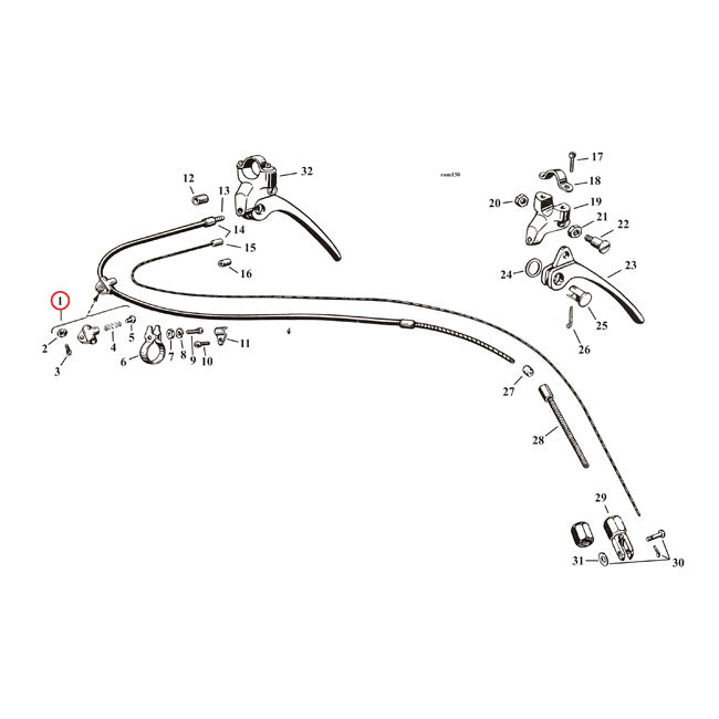 Oiler Kit And Ferrule, For Brake Cable For Harley-Davidson