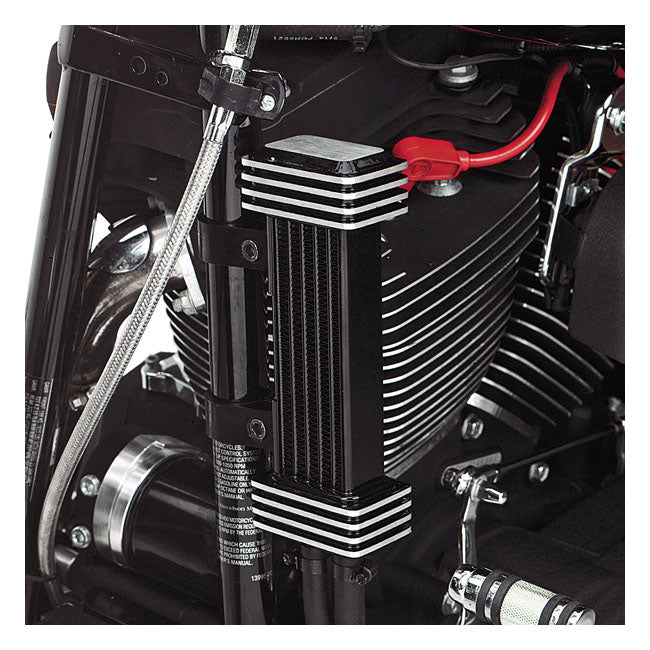 Vertical Oil Cooler, 6-Row De Luxe For Harley-Davidson