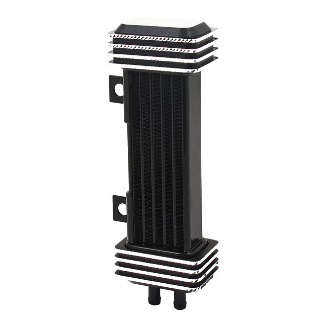 Jagg Vertical Oil Cooler 6-Row Deluxe Diamond For Harley-Davidson