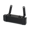 Horizontal Oil Cooler, 6-Row Black For Harley-Davidson