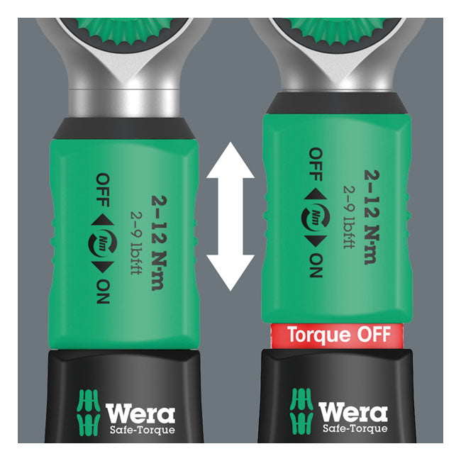 Llave Dinamometrica 1/4" Profesional 2-12 Nm (2-9 lbf-ft) Wera Safe-Torque A1