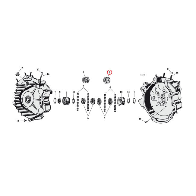 Bearing Assy, Pinion Shaft +.0004 Inch For Harley-Davidson