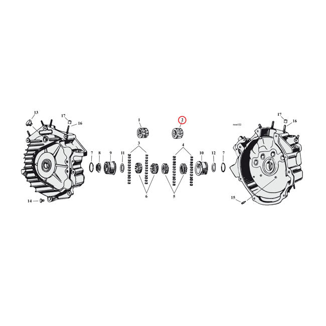 Bearing Assy, Pinion Shaft +.0008 Inch For Harley-Davidson