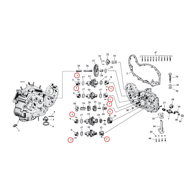 Roll Pin, Cam Bushings For Harley-Davidson