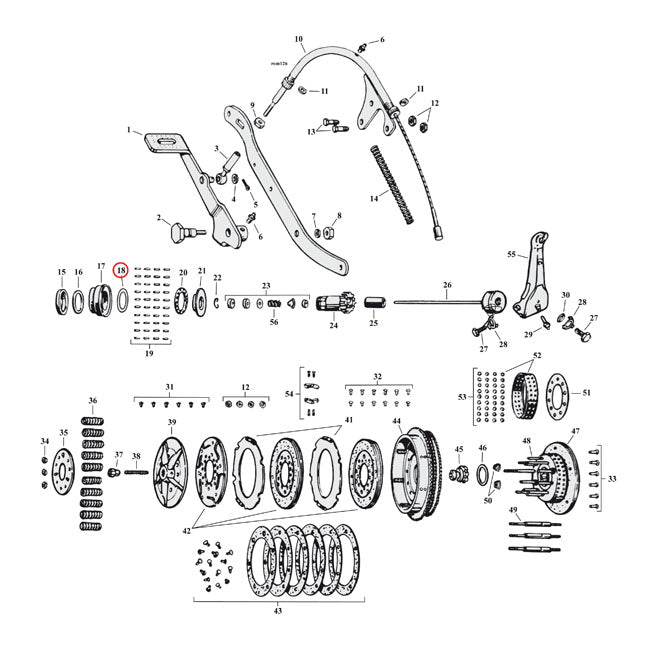 Thrust Washer, Clutch Gear Bearing For Harley-Davidson