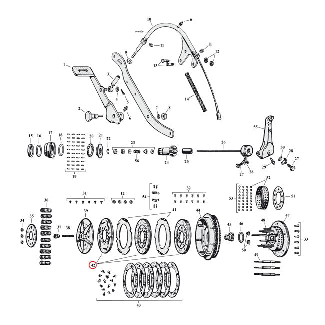 Friction Disc Set, Clutch For Harley-Davidson
