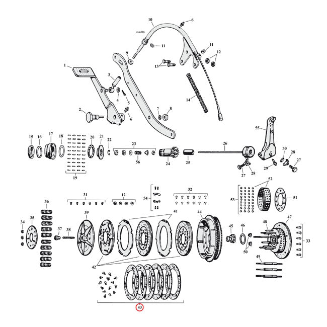 Lining Set, Friction Discs For Harley-Davidson