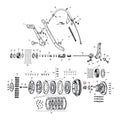 Nut, Clutch Gear For Harley-Davidson