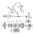 Clutch Hub Bearing, Without Rollers For Harley-Davidson