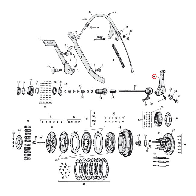 Clutch Release Lever, Wide For Harley-Davidson