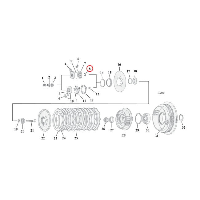 Retaining Rings, Clutch Bearing For Harley-Davidson