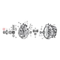 Sprocket Shaft Spacer Shaft .020 For Harley-Davidson