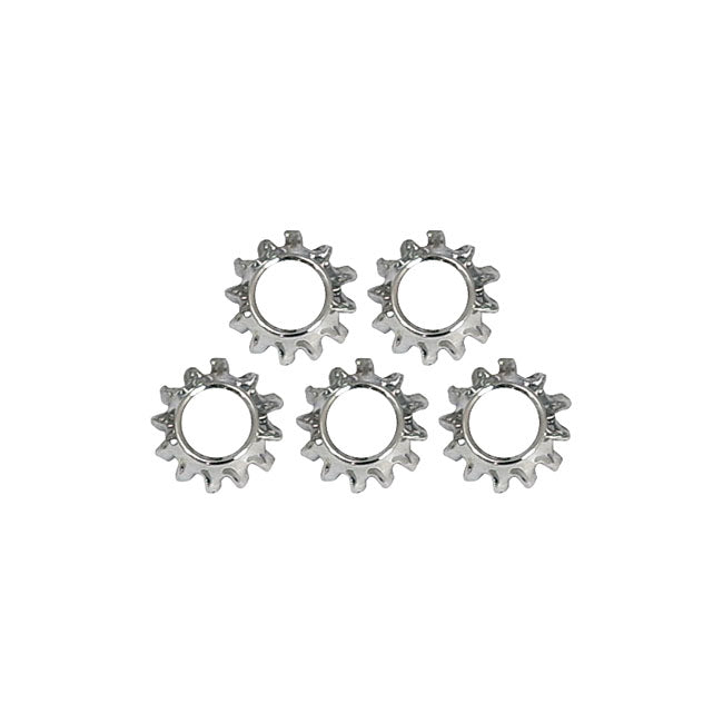 Chrome Ext. Countersunk Lockwasher, #8 For Harley-Davidson