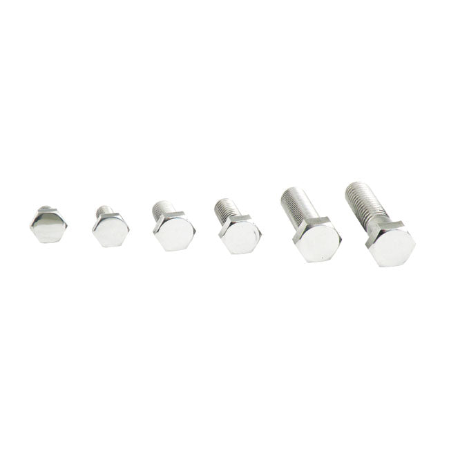 Hex Bolt Polished Ss 3/8-16 X 1 1/2 For Harley-Davidson