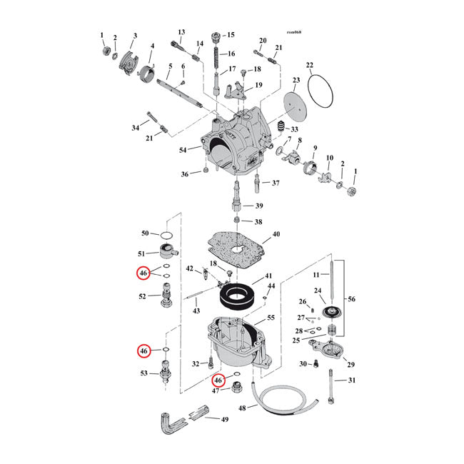 S&S O-Ring, Fuel Seat / Bowl Plug For Harley-Davidson