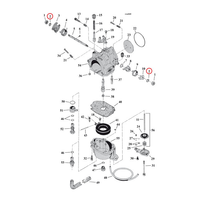 S&S Lockwasher, Throttle Shaft For Harley-Davidson