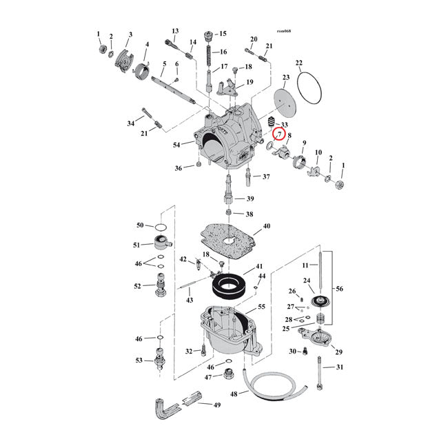 S&S Nylon Washer, Throttle Shaft For Harley-Davidson