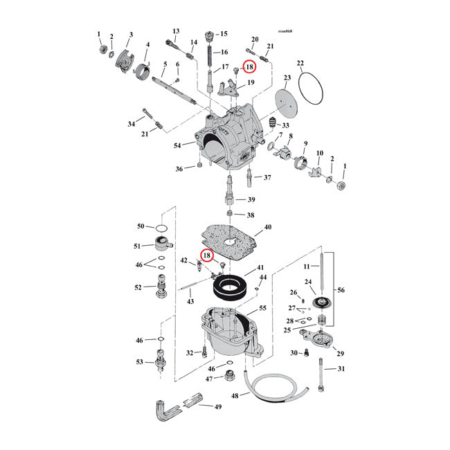 S&S Screw, Cable Clamp / Float For Harley-Davidson