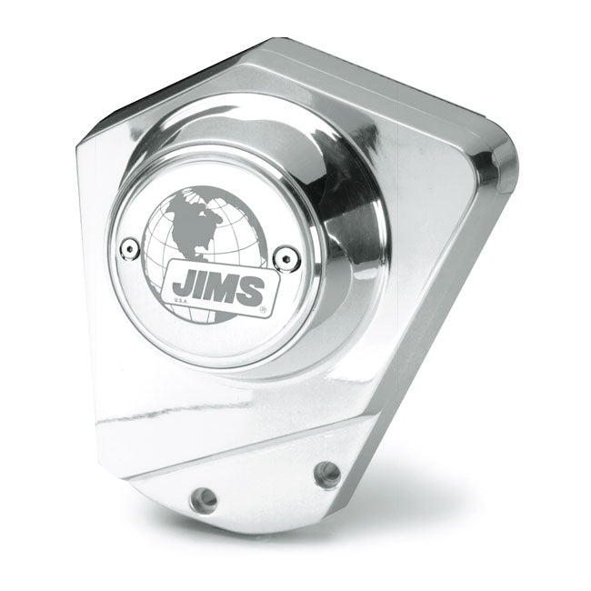 Jims, „A Cut Above“ Billet-Nockenwellenabdeckung L73-92 BT Chrom für Harley Davidson