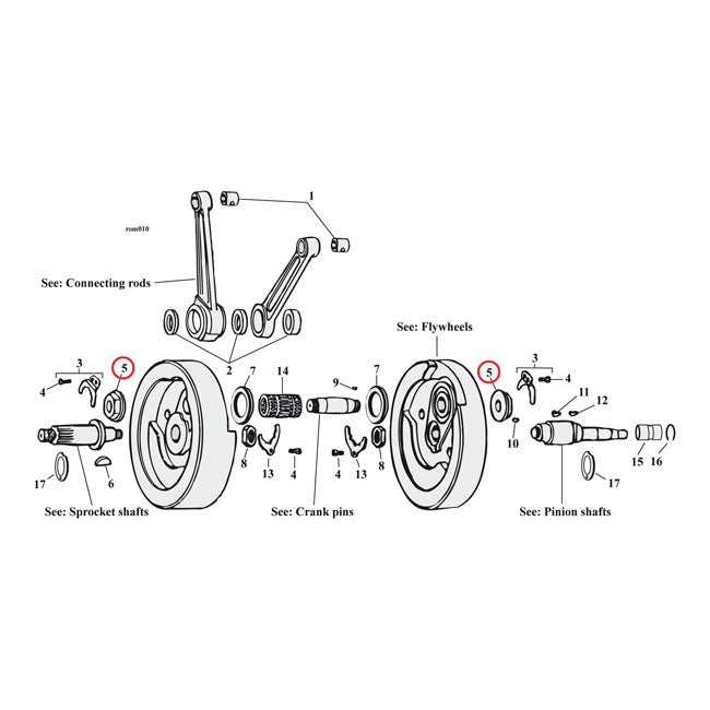 Jims, Crankpin Nuts For Harley-Davidson