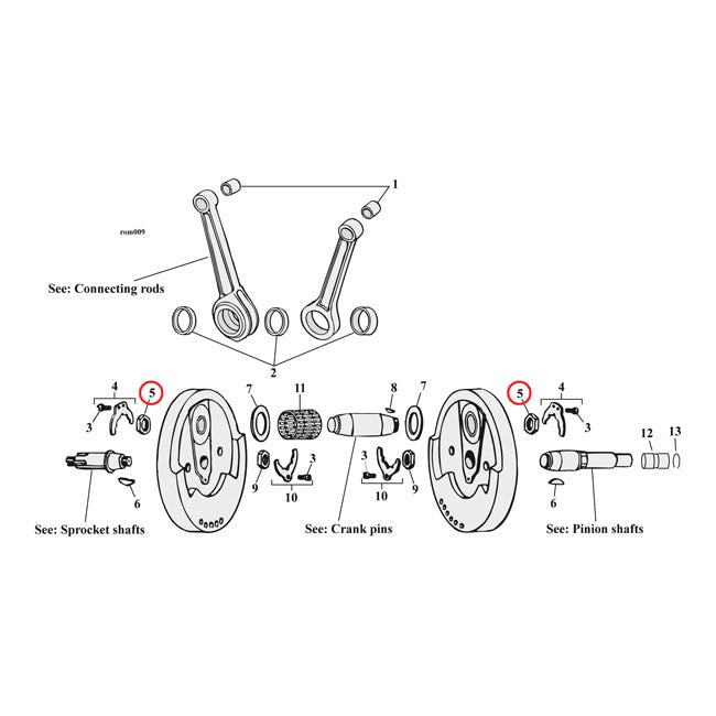 Jims, Crank Pin Nut For Harley Davidson