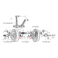 Jims, Sprocket Shaft Nut For Harley-Davidson