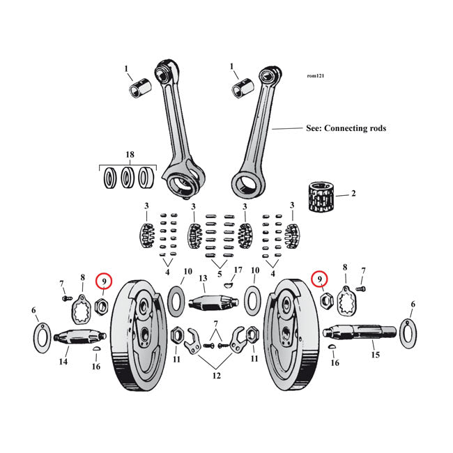 Crankpin Nuts For Harley-Davidson