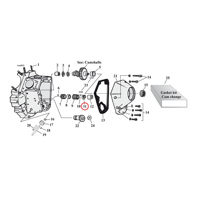 JIMS, Nut. Pinion Shaft Gear For Harley Davidson