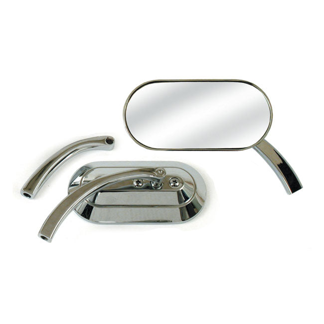 Custom Mirror, Oval, Left Or Right For Harley-Davidson