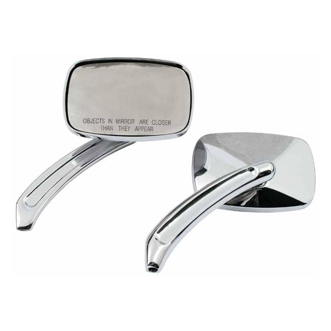 Square Doc Mirror Set For Harley-Davidson