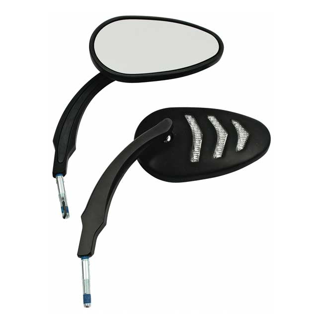 LED BILLET BLINKERSPIEGEL SET. SCHWARZ FÜR HARLEY-DAVIDSON