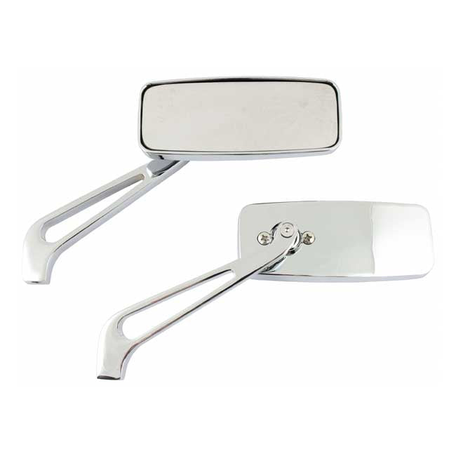 Street-Rage Mirror Set, Chrome For Harley-Davidson