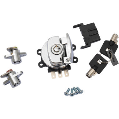 SIDE HINGE IGNITION SWITCH AND SADDLEBAG LOCK KITS FOR HARLEY-DAVIDSON