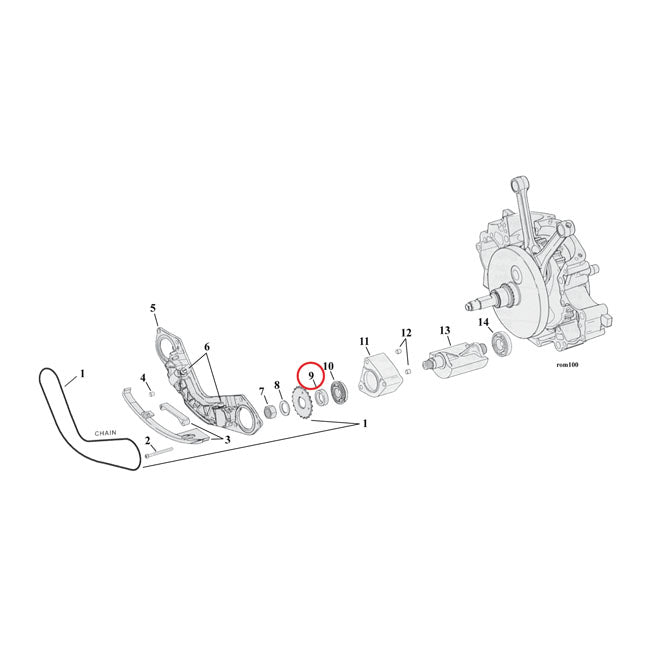 Spacer, Balancer Sprocket .140 Inch For Harley-Davidson