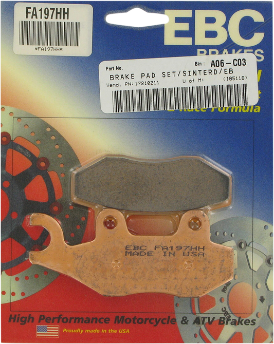 EBC BRAKE PADS AND SHOES BRAKE PAD SINT FA197HH