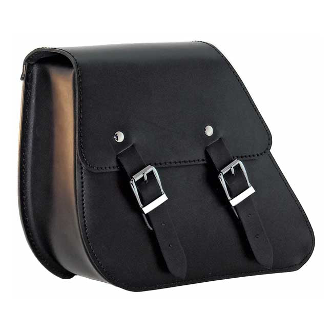 Longride, Leather Swingarm Bag Black For Harley-Davidson