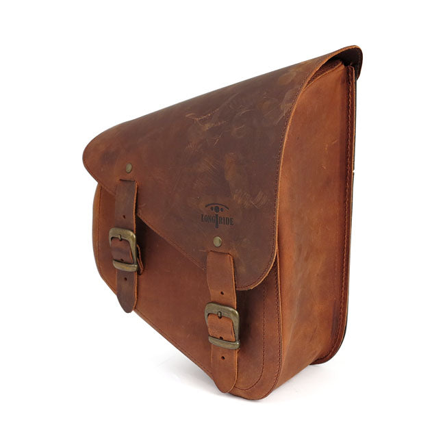 Longride, Leather Frame Bag Brown For Harley-Davidson