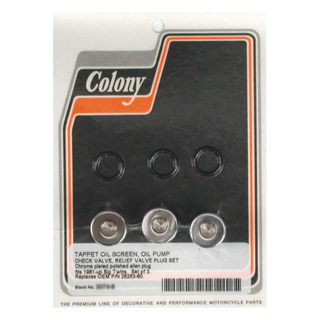 Colony Oil Pump & Crankcase Plug Set For Harley-Davidson