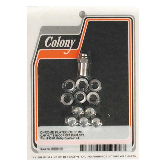 Colony Oil Pump Mount Nuts, Cap Style For Harley-Davidson