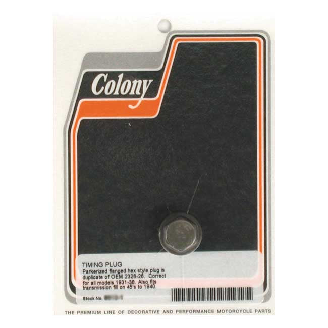 Colony Timing & Drain Plug For Harley-Davidson