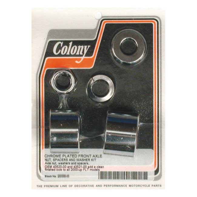 Colony Axle Spacer Kit Front, Smooth For Harley-Davidson